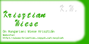 krisztian wiese business card